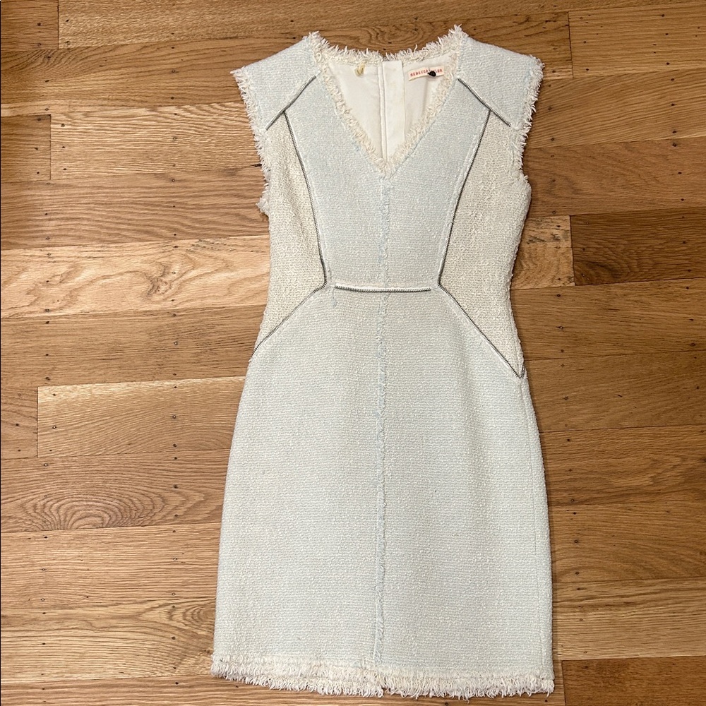 Rebecca Taylor Cream Textured Mini Dress